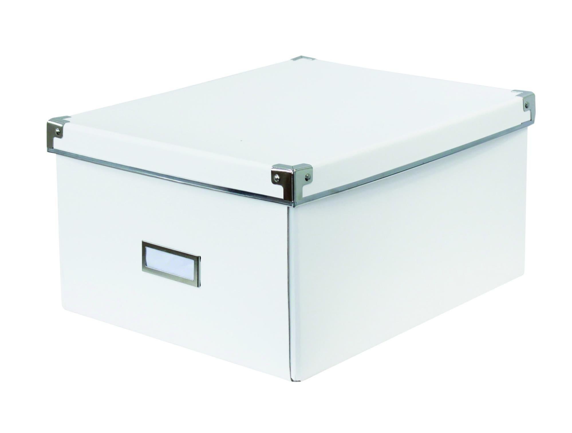 Boîte de rangement avec couvercle carton BOX & BEYOND blanc | Leroy Merlin