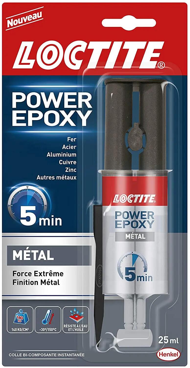 Colle seringue époxy Power métal LOCTITE, 25 ml