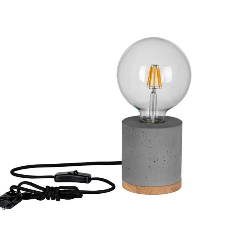 Lampe e27 max 60W industriel béton gris, CALI Come H.20 cm