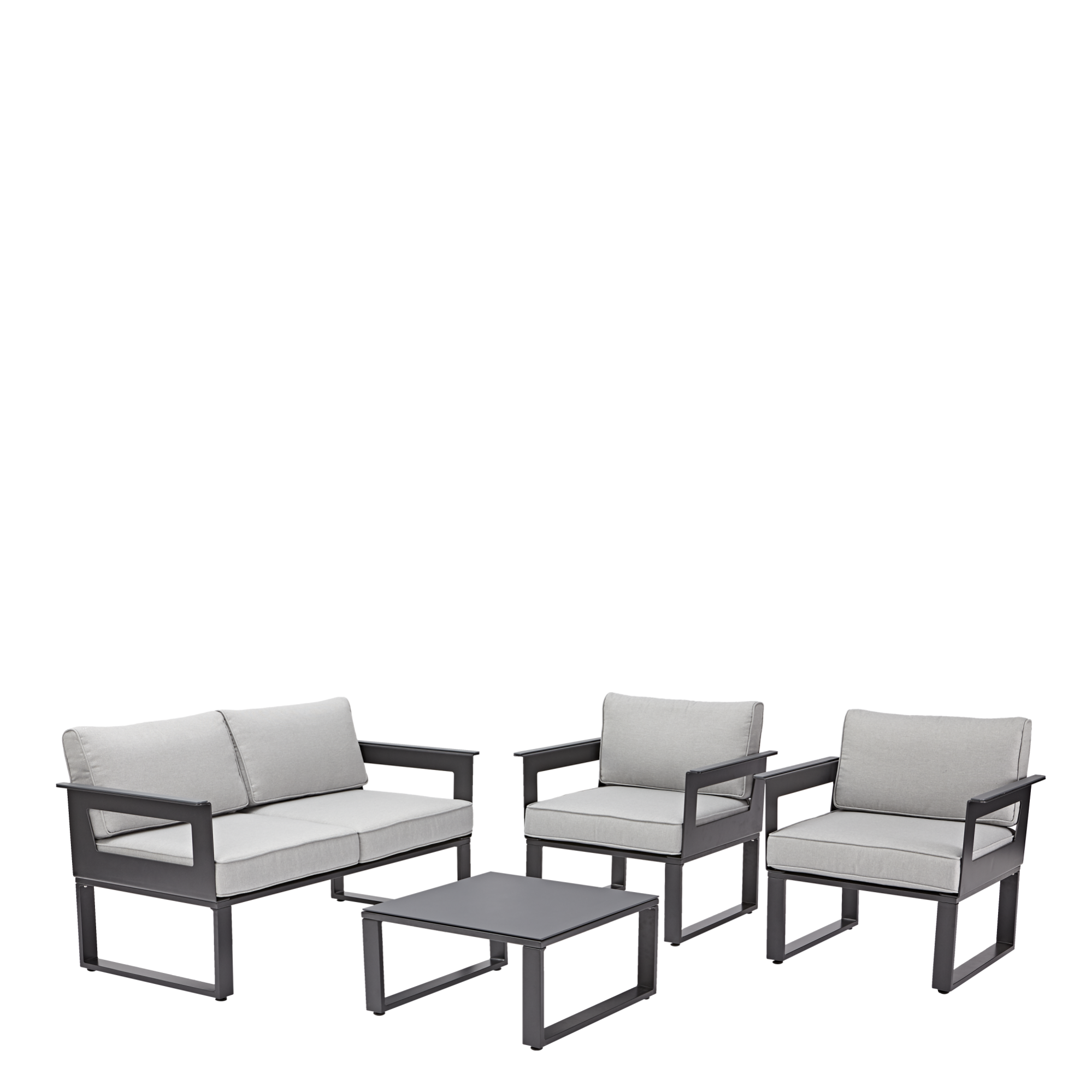 Salon De Jardin Aluminium Gris Odyssea Naterial, 4 Personnes – IRYZ