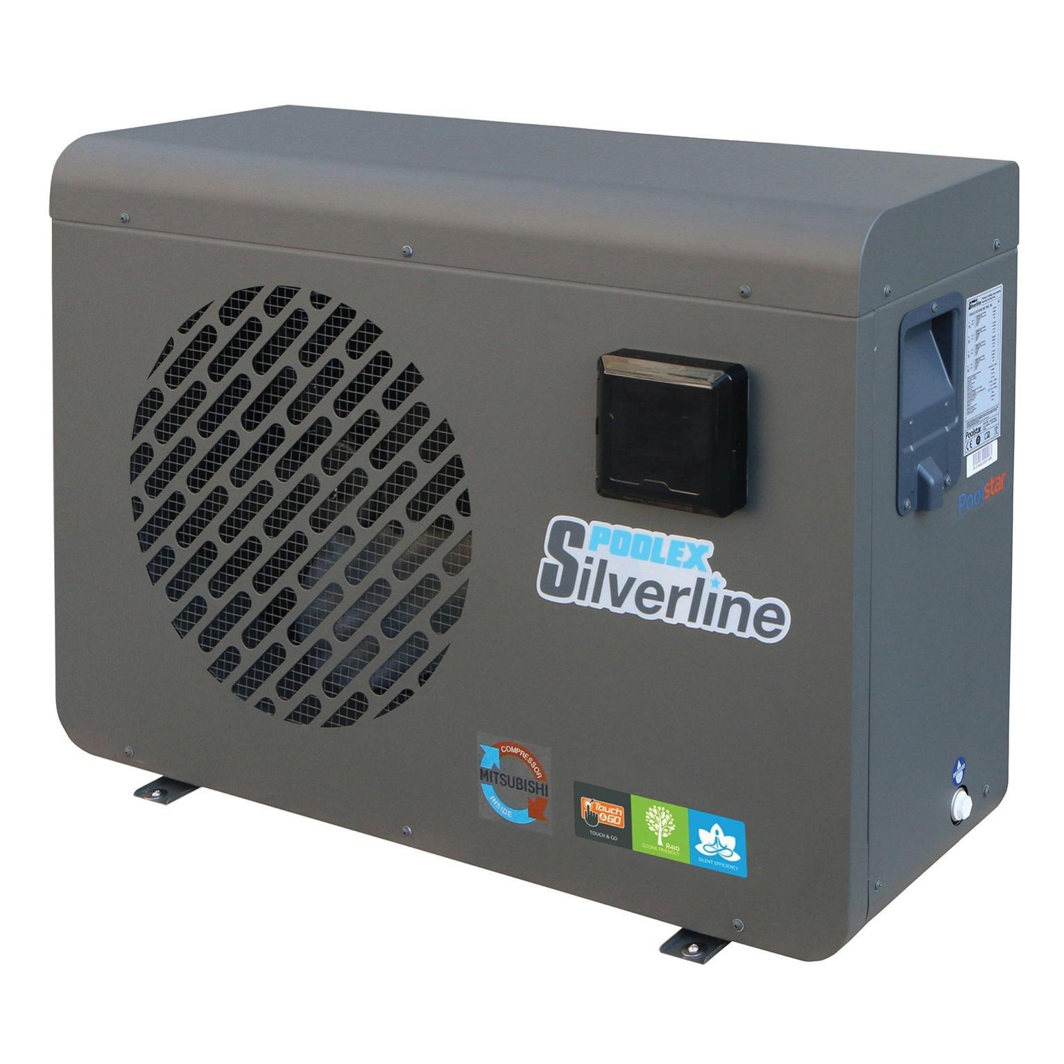 Pompe à Chaleur Piscine Poolex Silverline 150 - 15kW, Silencieuse, Pour Bassin 65-75m³