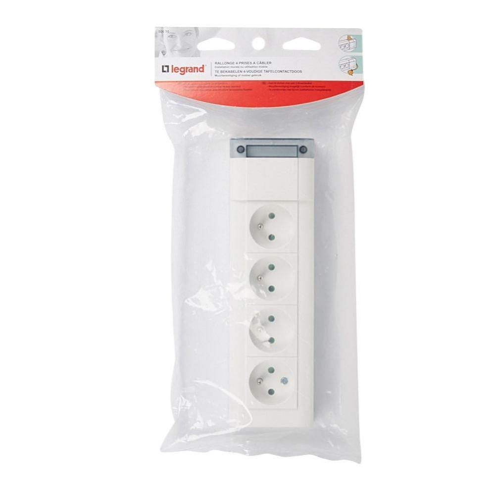 Multiprise clipsable USB filaire clipsable ou usb c, 4 prises noir LEGRAND