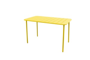 Table de jardin Café rectangulaire jaune / doré 4 personnes