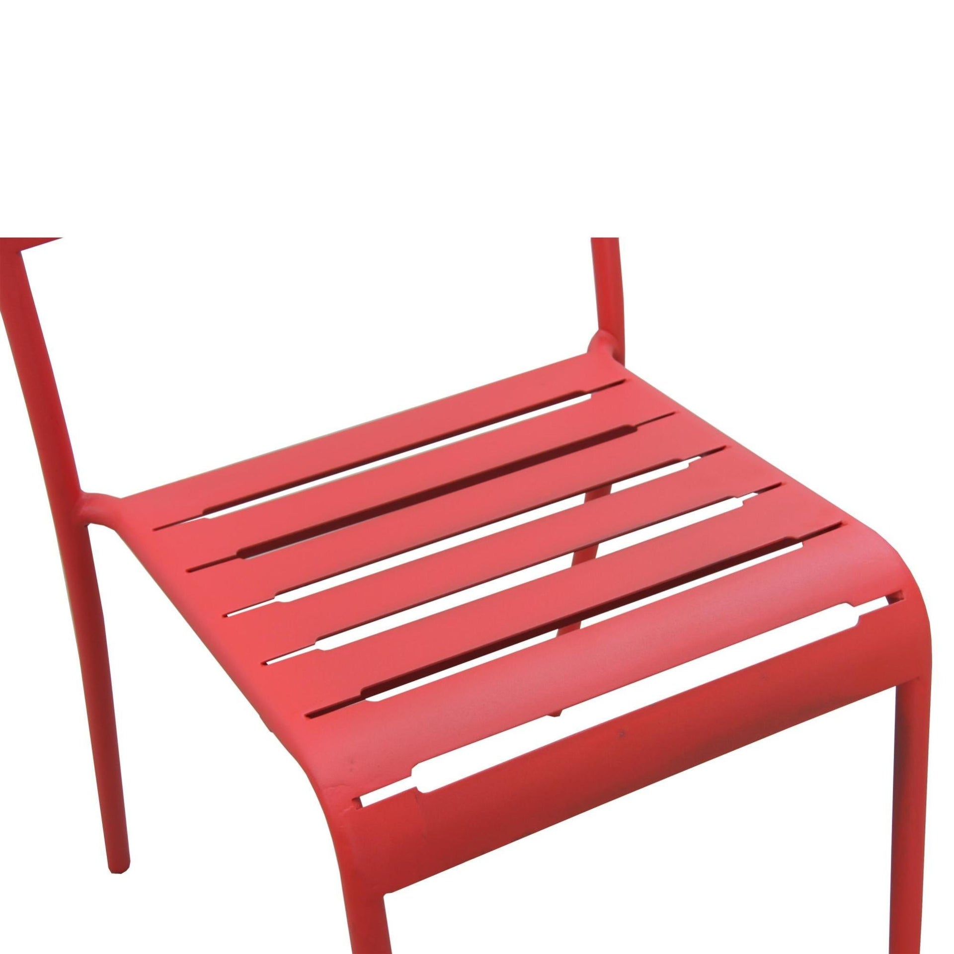 Chaise de jardin en acier Café rouge cherry  Leroy Merlin