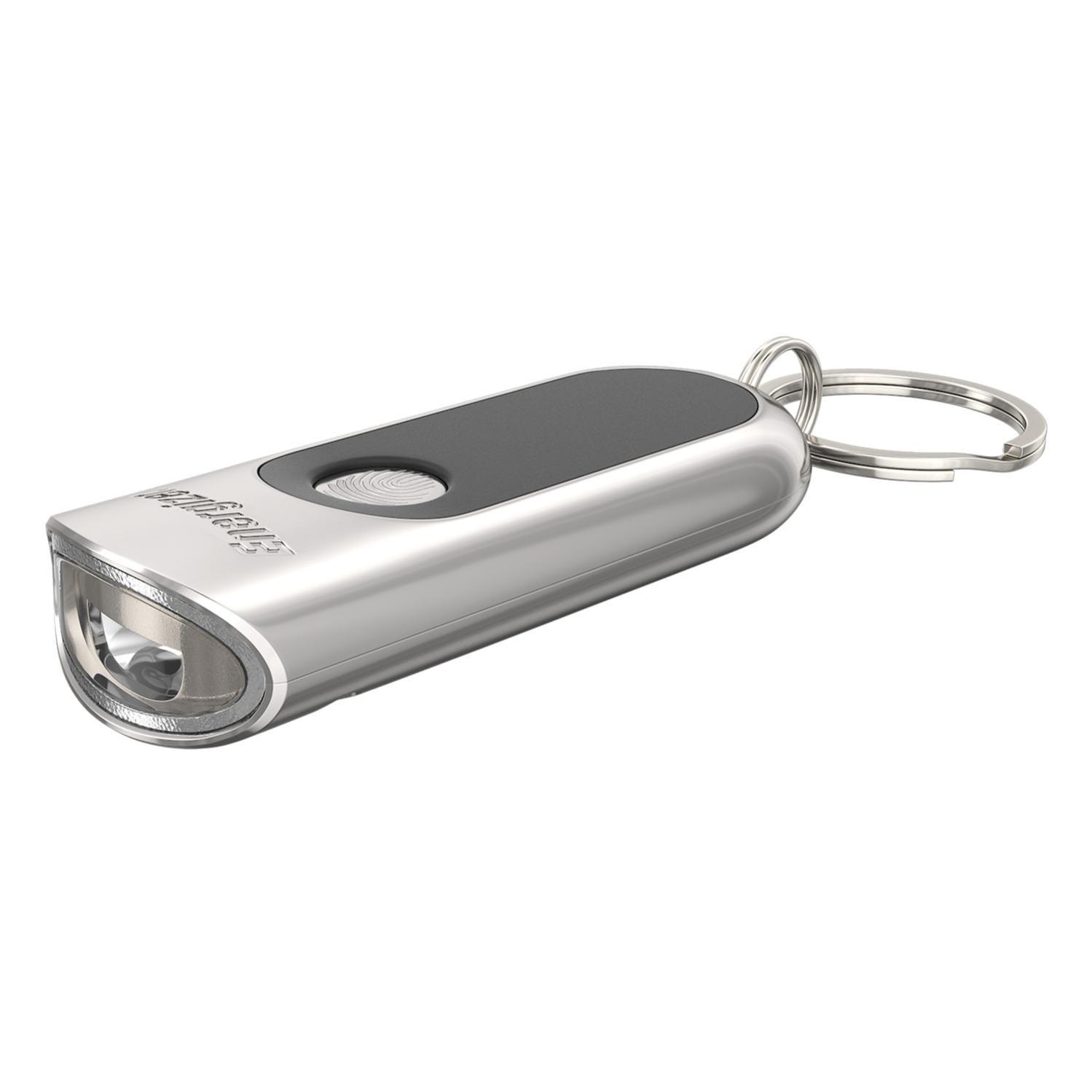 1x porte-clés avec petite lampe de poche en argent - Distribuez