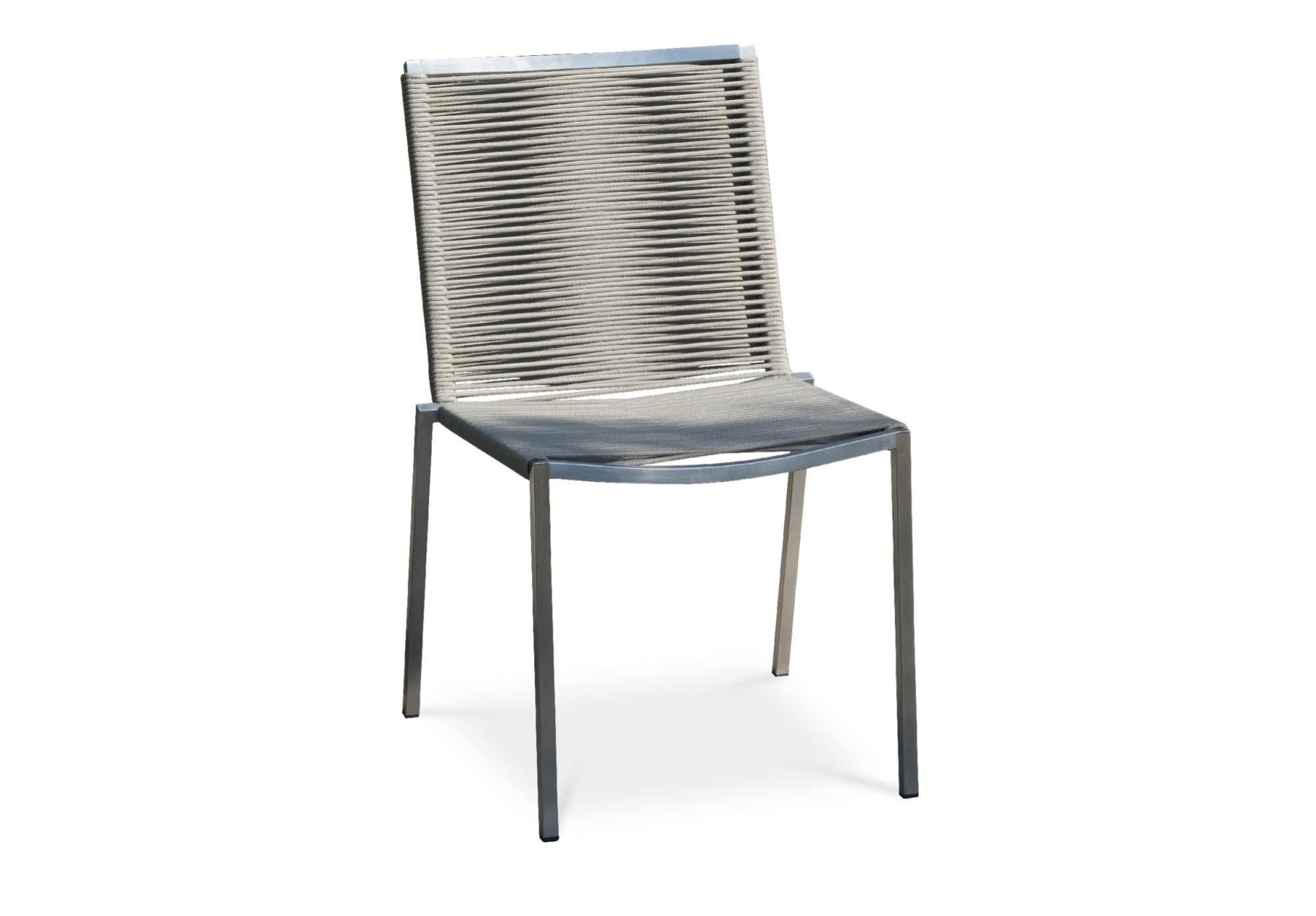 Lot de 2 chaises en inox Livorno-ch taupe | Leroy Merlin