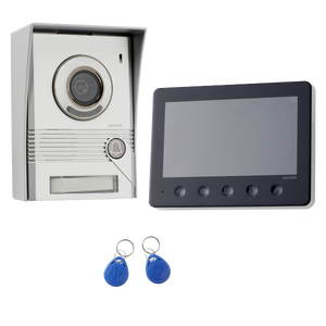 Portier interphone vidéo MODERN 2 Fils - 10 appartements - 10 écrans blancs  - BT Security