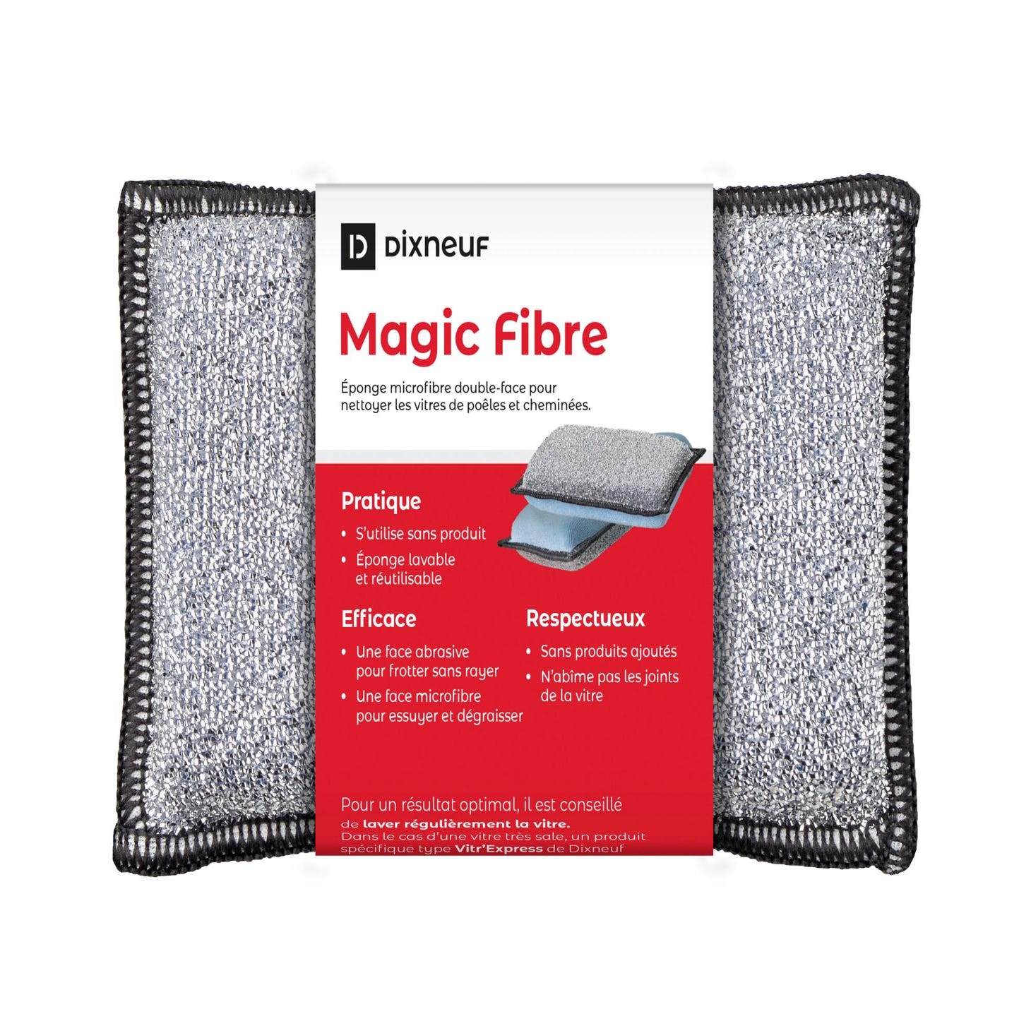 Eponge microfibre double face (abrasive) DIXNEUF Magic fibre