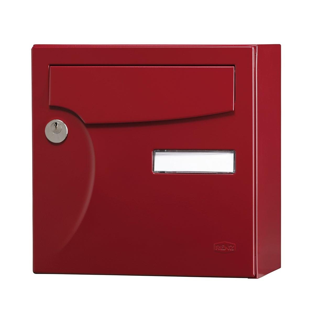 Boîte aux lettres normalisée 2 portes extérieur RENZ Animation acier  anthracite