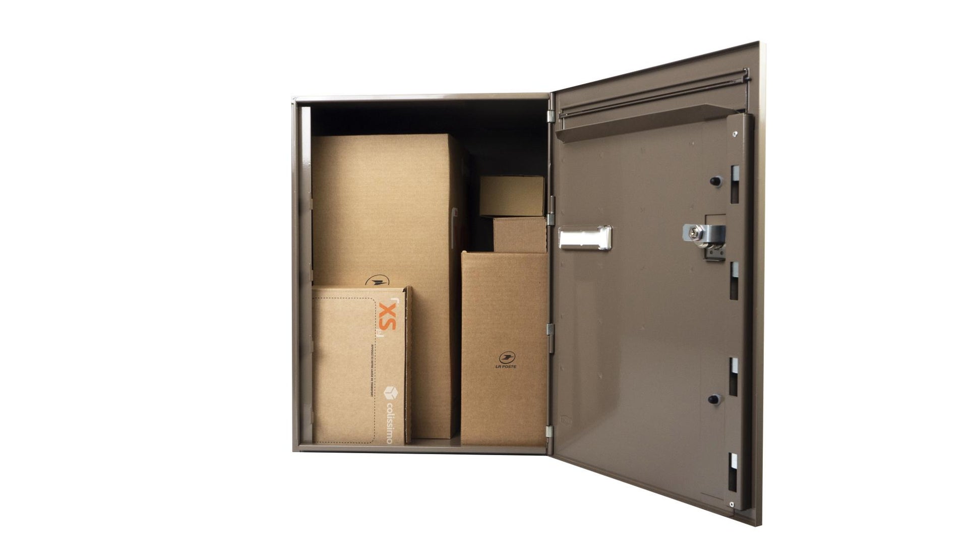 Boîte à colis normalisée la poste 1 porte ext RENZ Atout acier taupe ...
