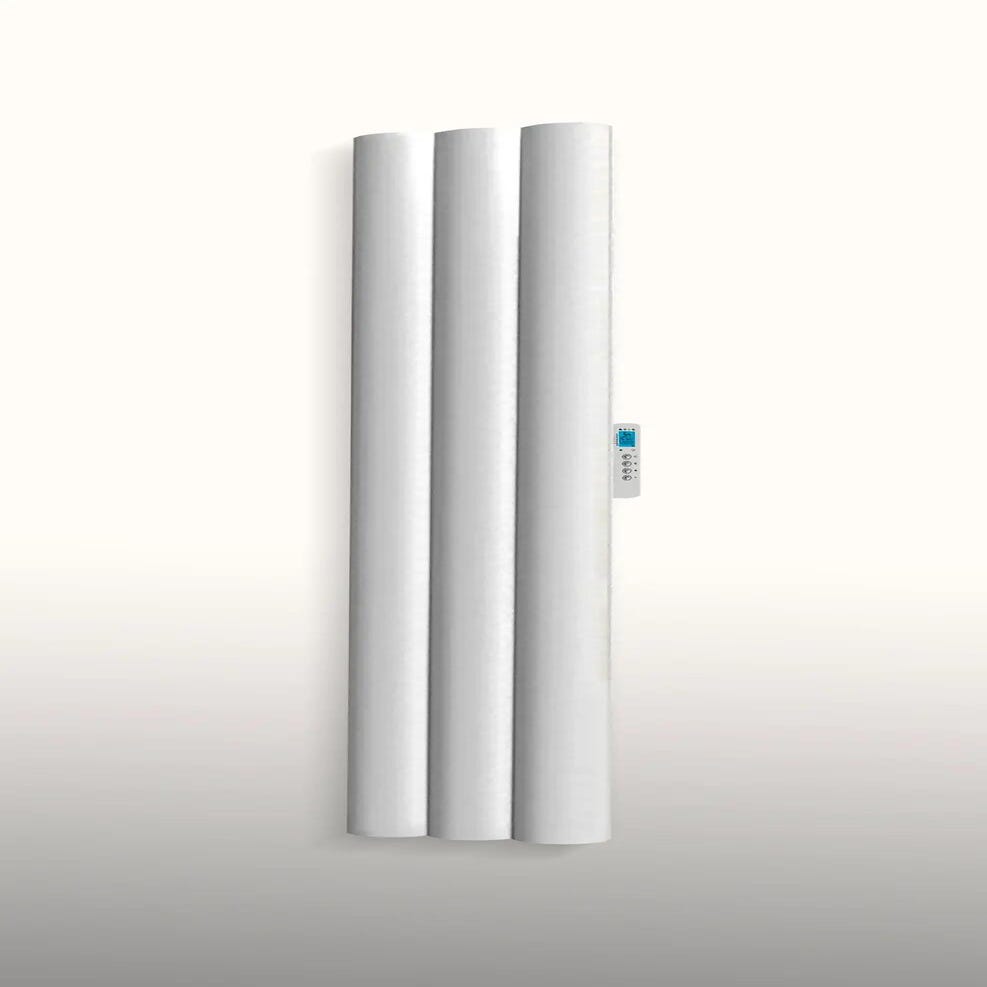 Radiateur électrique à inertie sèche 1500 W HJM Ava vertical blanc