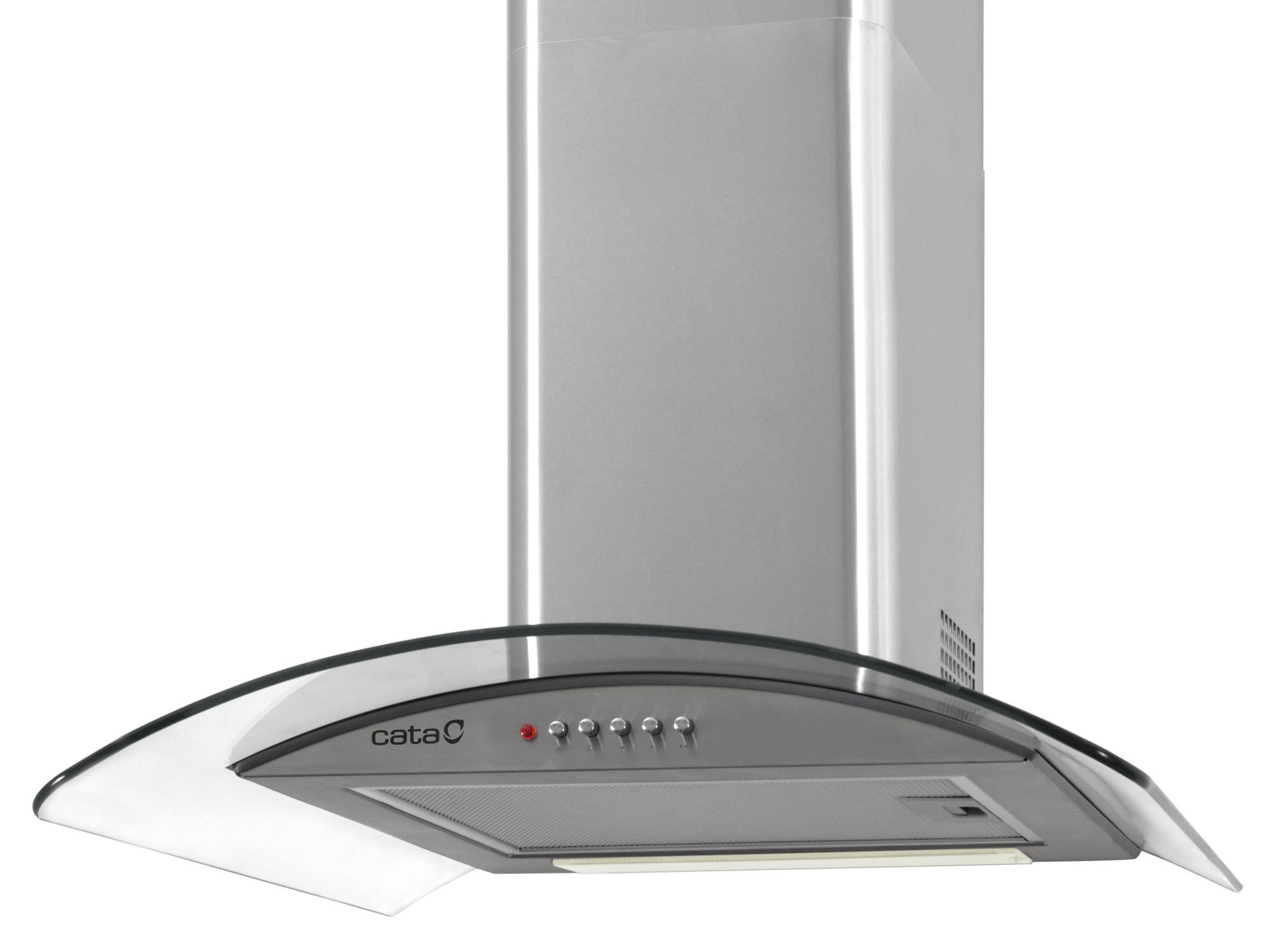 Hotte décorative murale L90 cm CATA C-900 GLASS X TA /L inox | Leroy Merlin