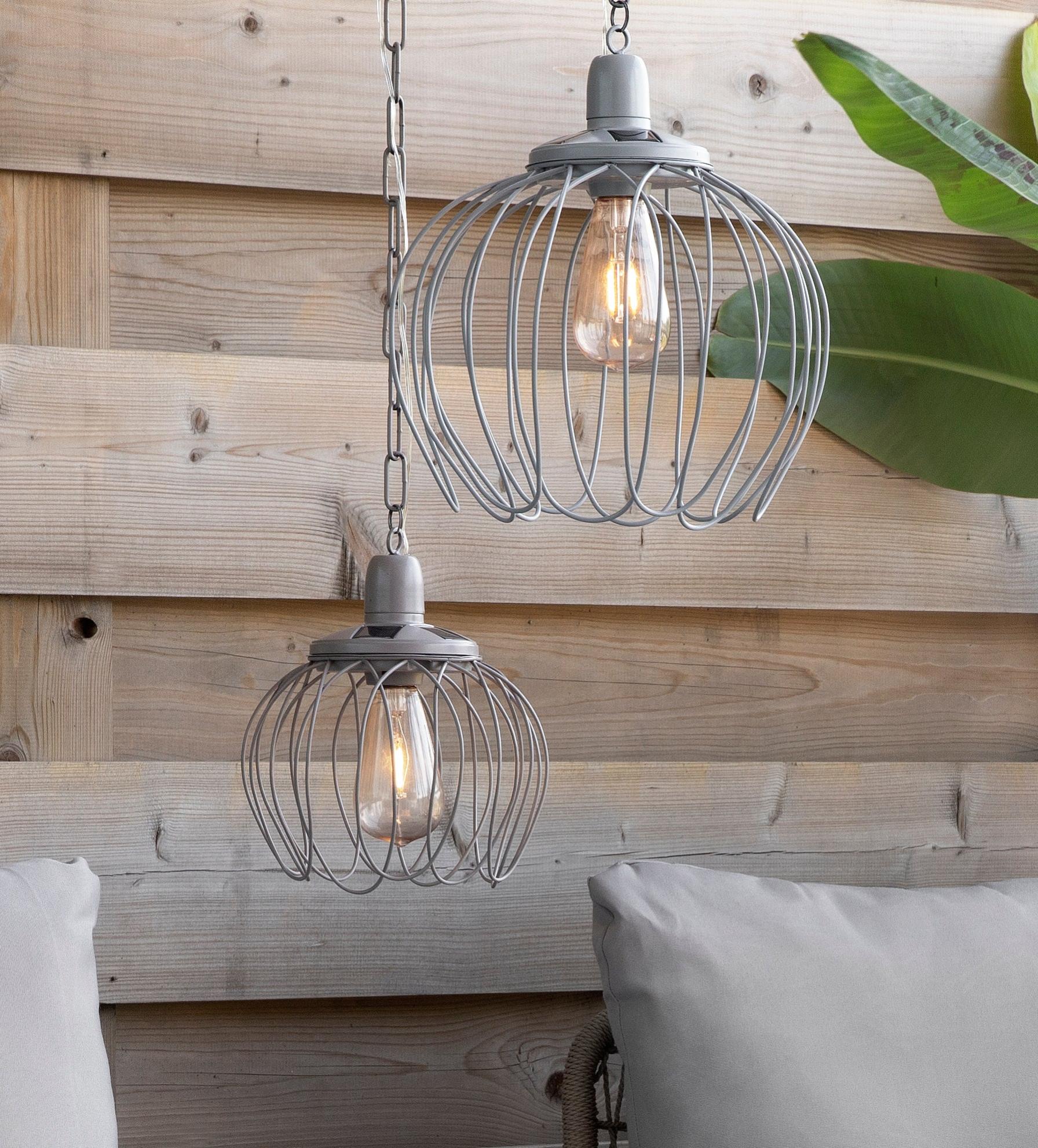 Suspension Solaire LAIA SOLAR En Bambou - Éclairage LED Hybride (Secteur/Solaire) - 5m De Câble - Diamètre 80cm