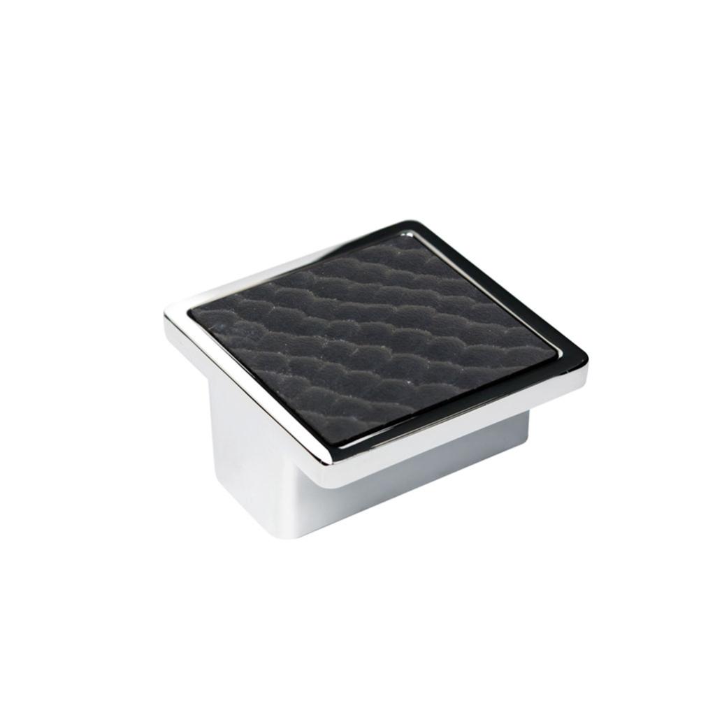 Bouton de meuble noir zamak H.21 x l.38 x P.38 mm Leroy Merlin