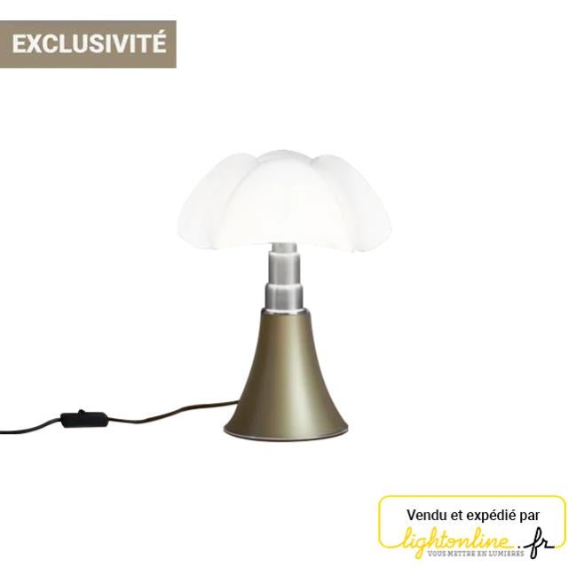 Lampe Design Martinelli Luce Mini Pipistrello H35 Cm Sable Dore Leroy Merlin 