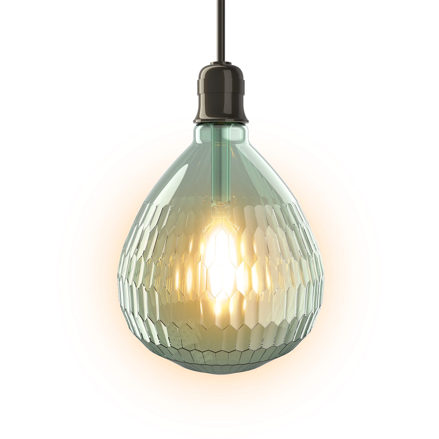 Lampe d' Ambiance à LED en Verre Ambré D 19 cm - Guirlande et décoration  lumineuse - Décomania