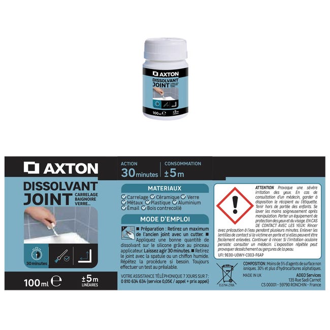 Dissolvant joint mastic AXTON 100ML