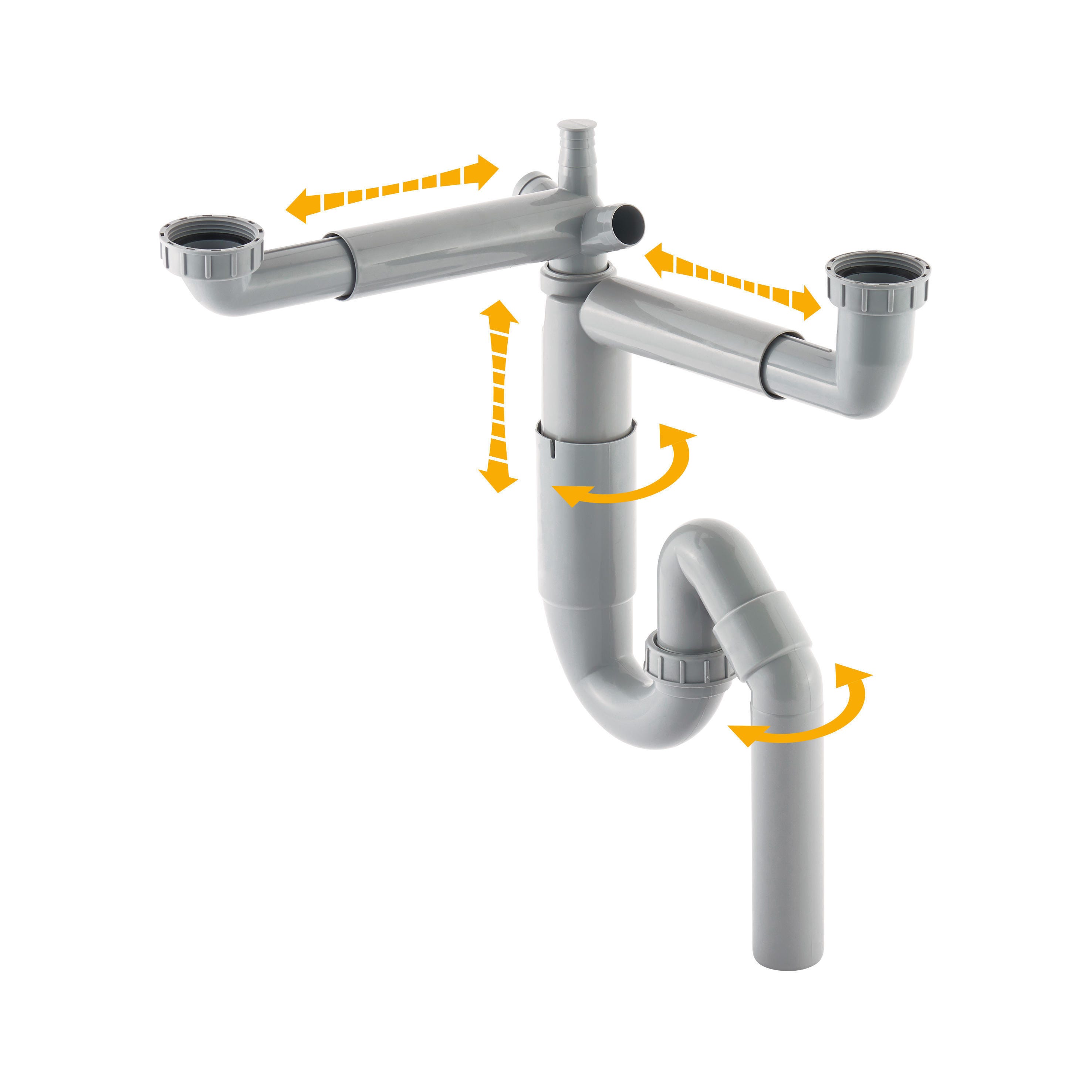 siphon tuyau / siphon universel pour lavabo - siphon tuyau flexible pour  évier 