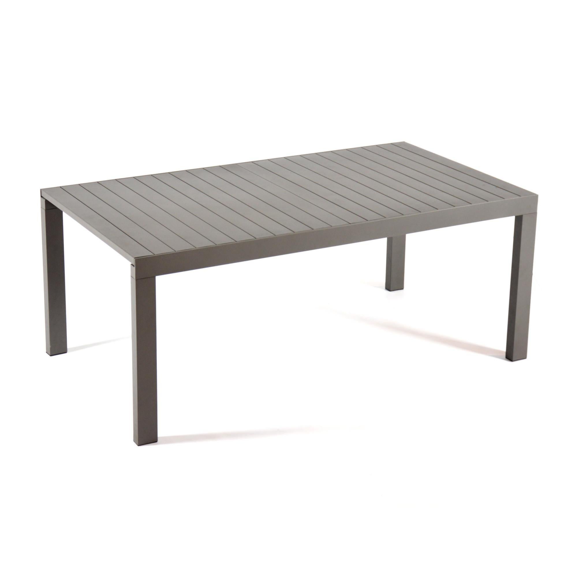 Table de jardin ARCANE Panama rectangulaire gris / argent 6 personnes