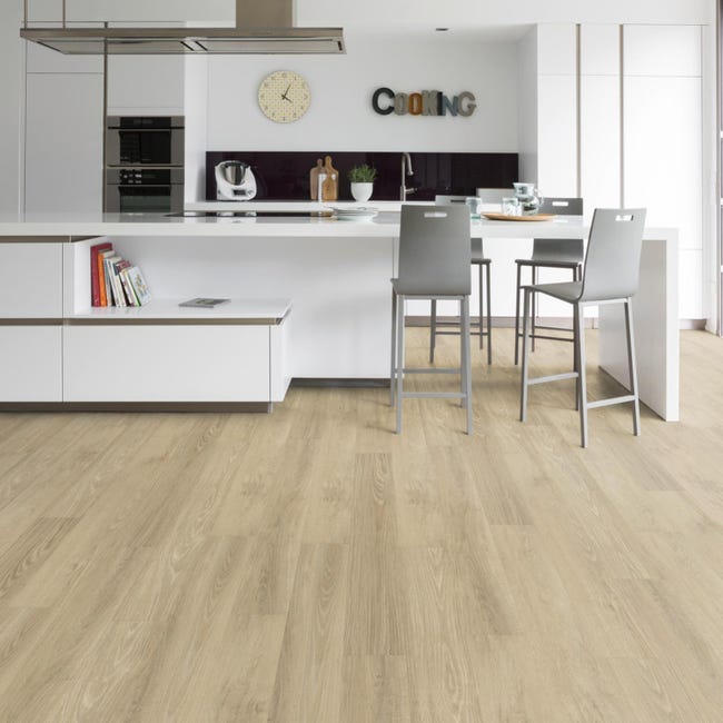 Lame PVC clipsable forte GERFLOR Senso clic simba nature | Leroy Merlin lame pvc autocollante gerflor