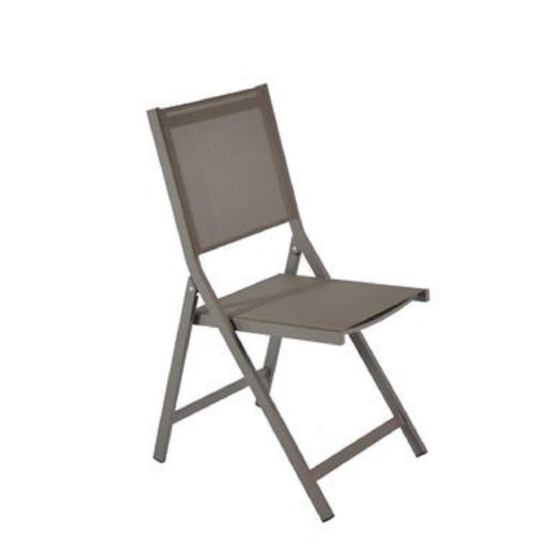 Chaise de jardin ARCANE Sunrise en aluminium gris / argent