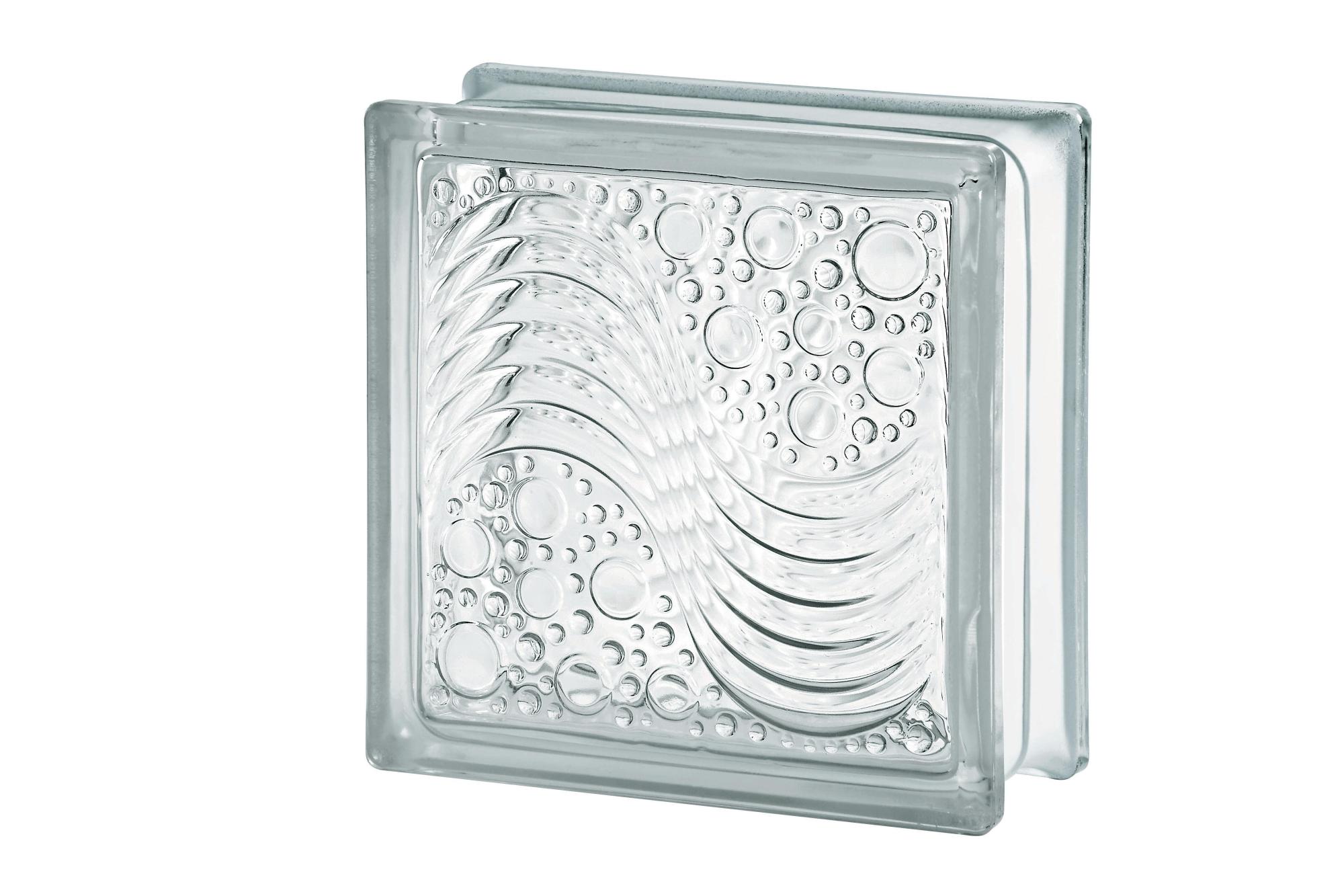 Brique de verre incolore / transparent ondulé brillant | Leroy Merlin