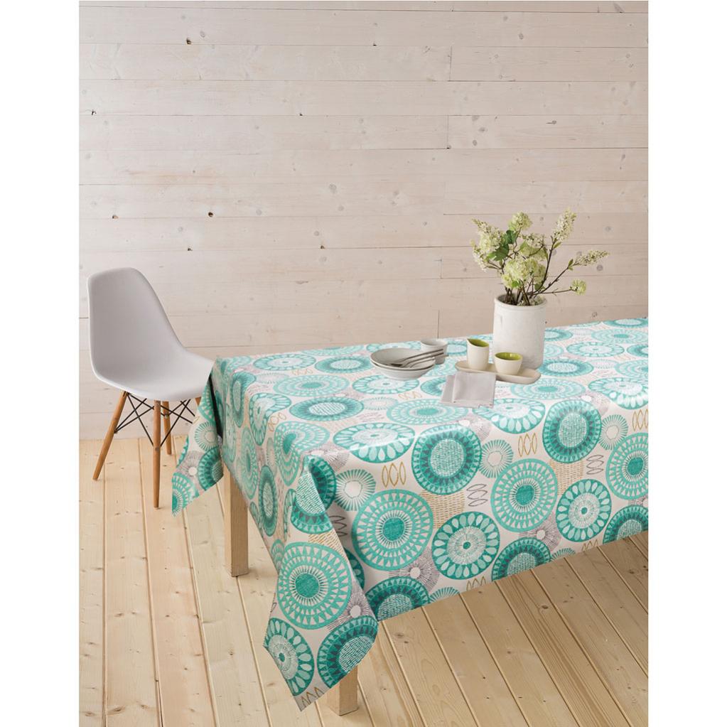 Toile Cirée Au Mètre - Largeur 140 Cm - Géométrie Terracotta