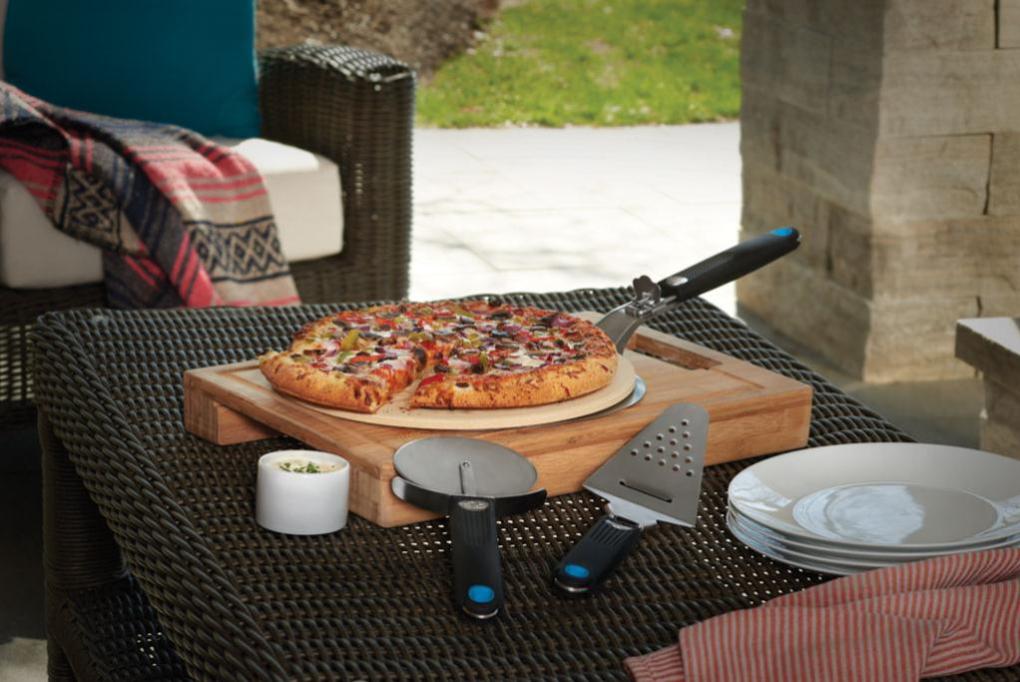 Kit pierre à pizza - pierre refractaire pour four ou barbecue