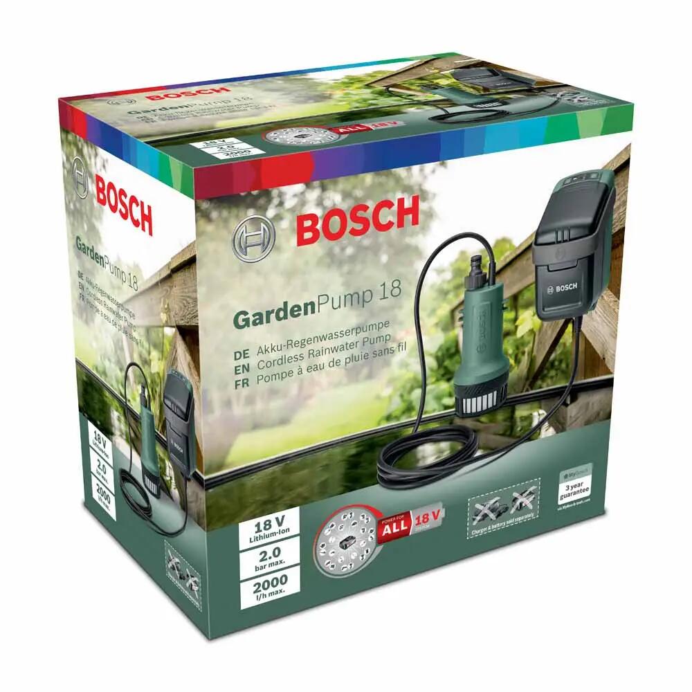 Pompe à eau de pluie sans-fil Bosch - GardenPump 18V - Cdiscount Jardin
