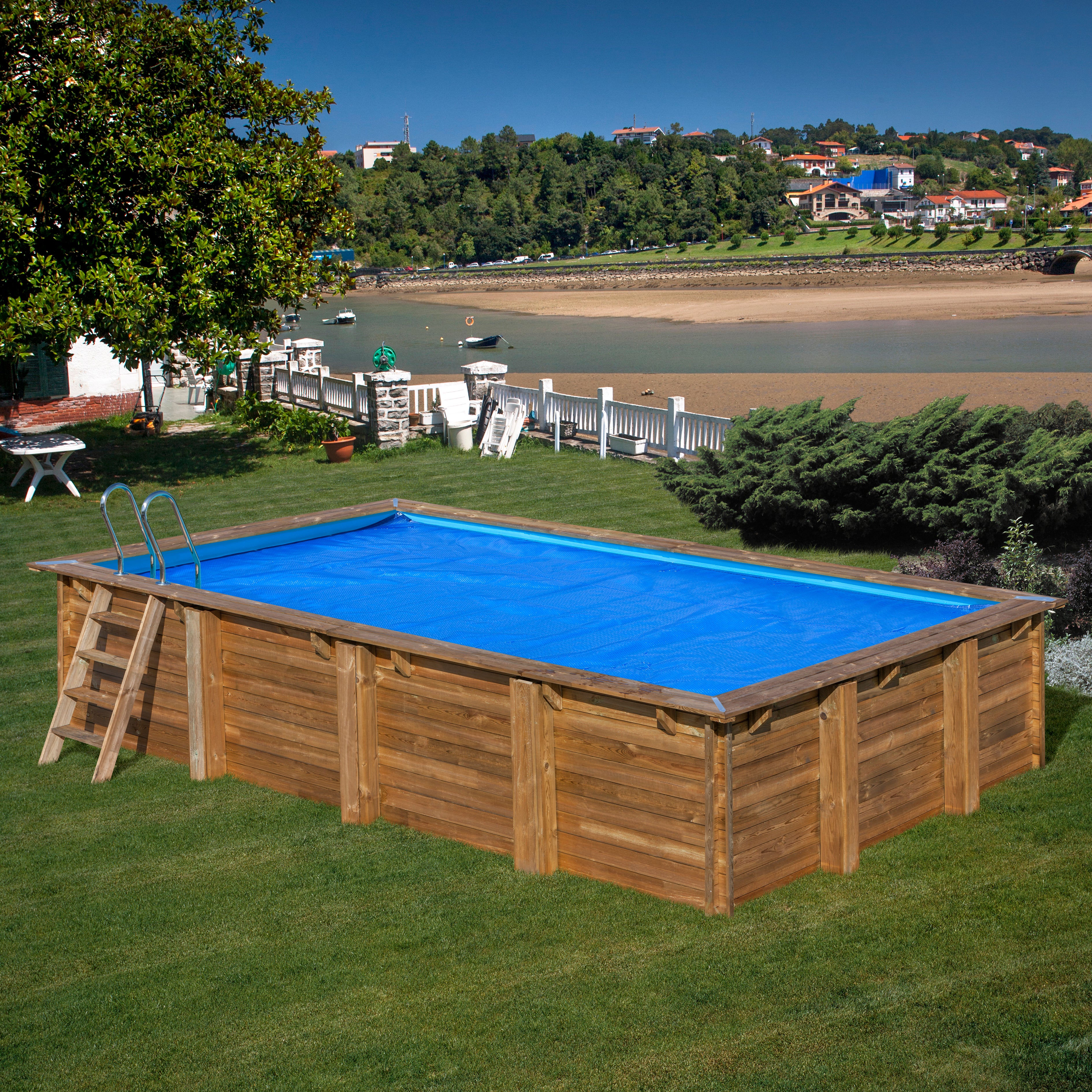 Bâche Piscine rectangulaire 8x14 m - TECPLAST 155PI - Couverture