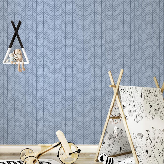 Papier Peint Intisse Babyland Chevron Indien Bleu Leroy Merlin Papier Peint Intisse Babyland Chevron Indien Bleu Leroy Merlin