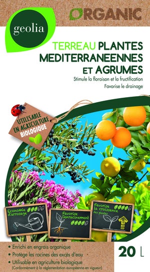 Terreau agrumes et plantes méditerranéennes botanic® - 70 L : Terres jardin  Botanic® jardin - botanic®
