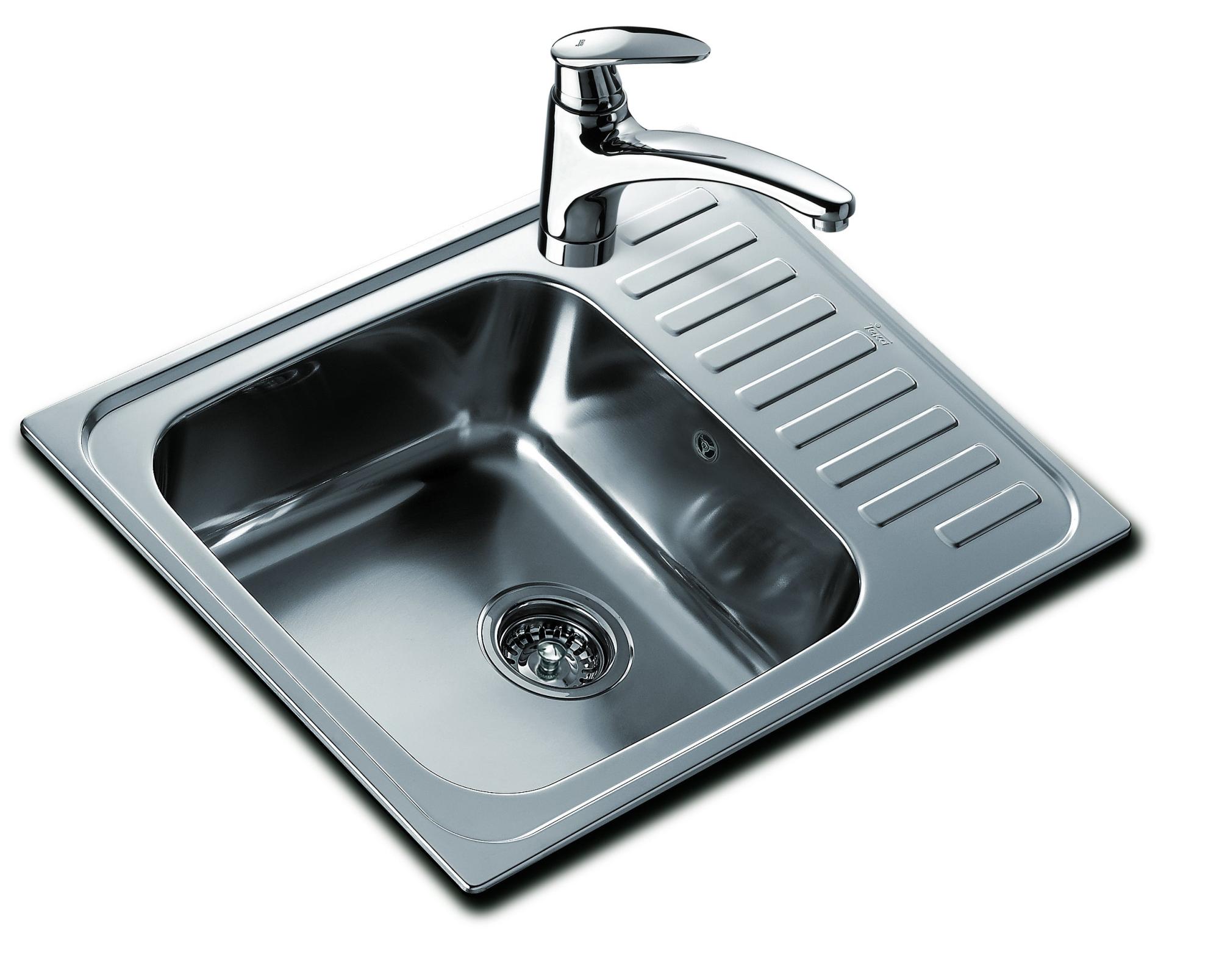 Evier Encastrer 1 Bac Avec gouttoir Inox Lisse CLASSIC Gris Evier Encastrer 1 Bac Avec gouttoir Inox Lisse CLASSIC Gris