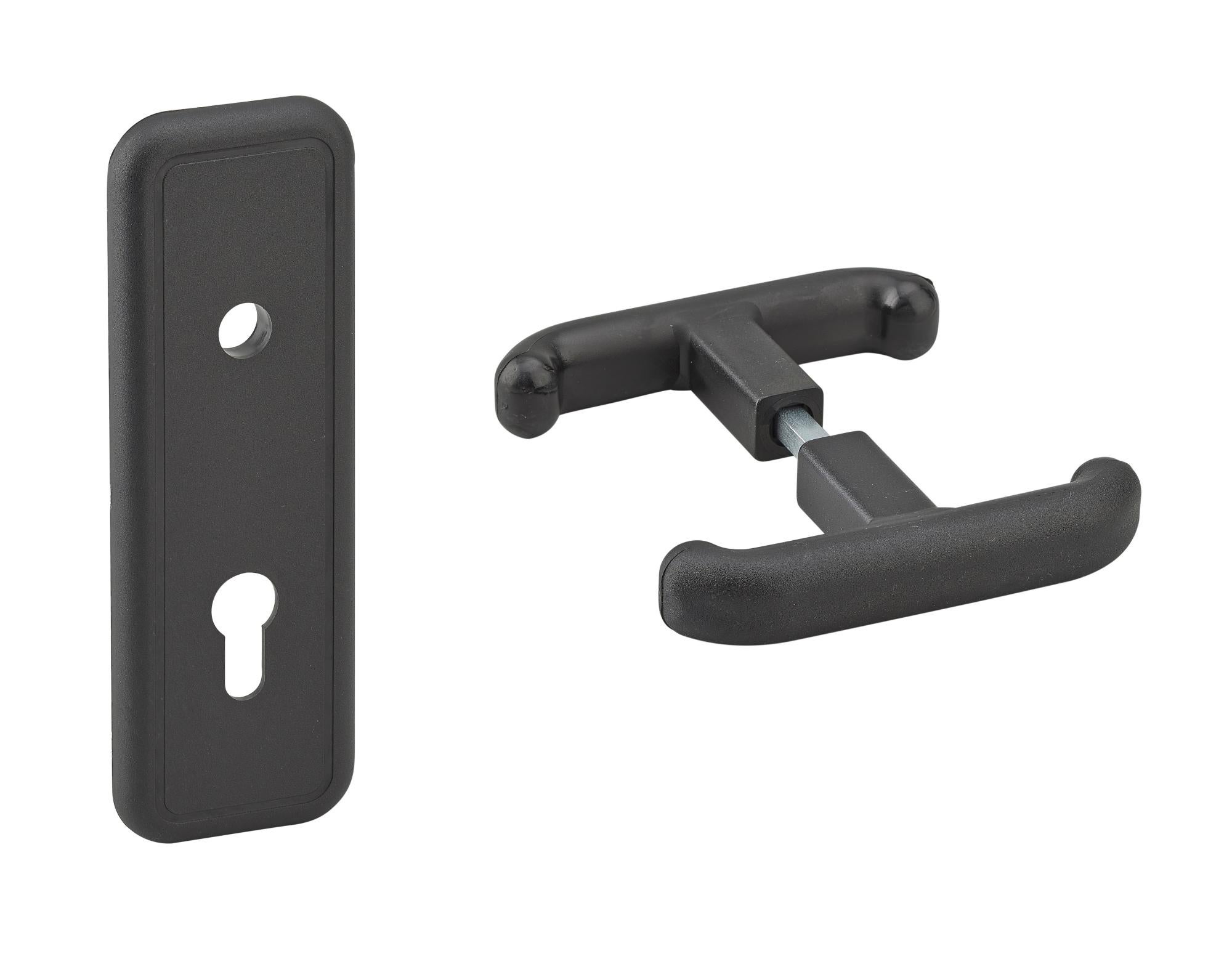 Poignée double pvc noir | Leroy Merlin