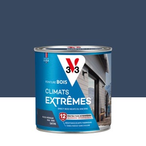 Peinture bois extérieur Climats extrêmes® V33, bleu hoggar satiné  l |  Leroy Merlin