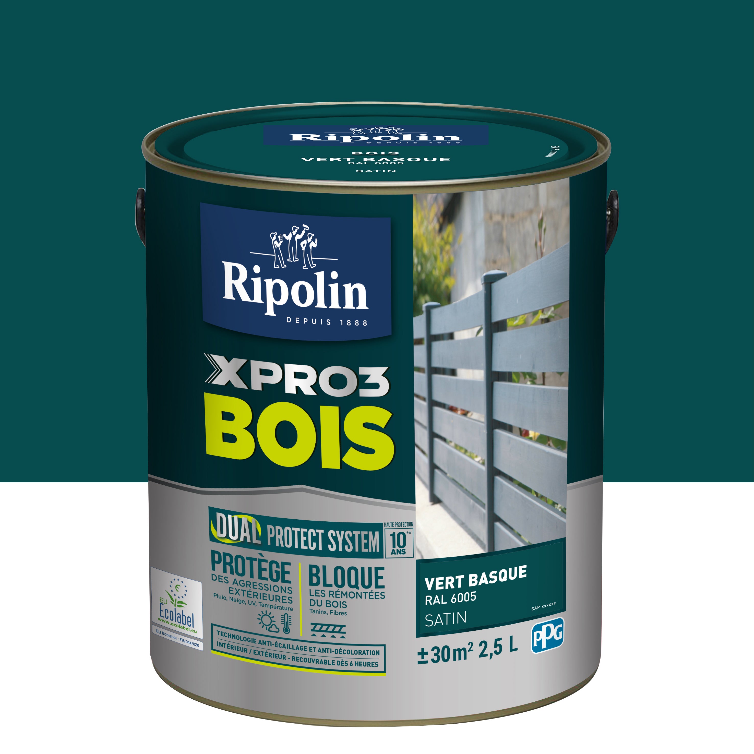 Peinture Ext Rieure Bois Xpro Ripolin Vert Basque Satin L Leroy