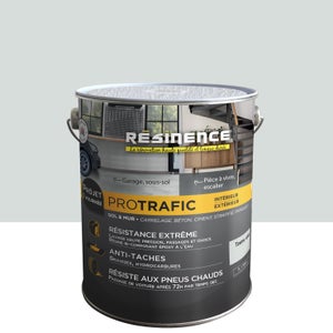 Peinture RESINE EPOXY pour sol béton Garage - Gris soie 4,5KG (30 à 40m²)  PRET A L'EMPLOI - Trafic intense - Etanche et résistant