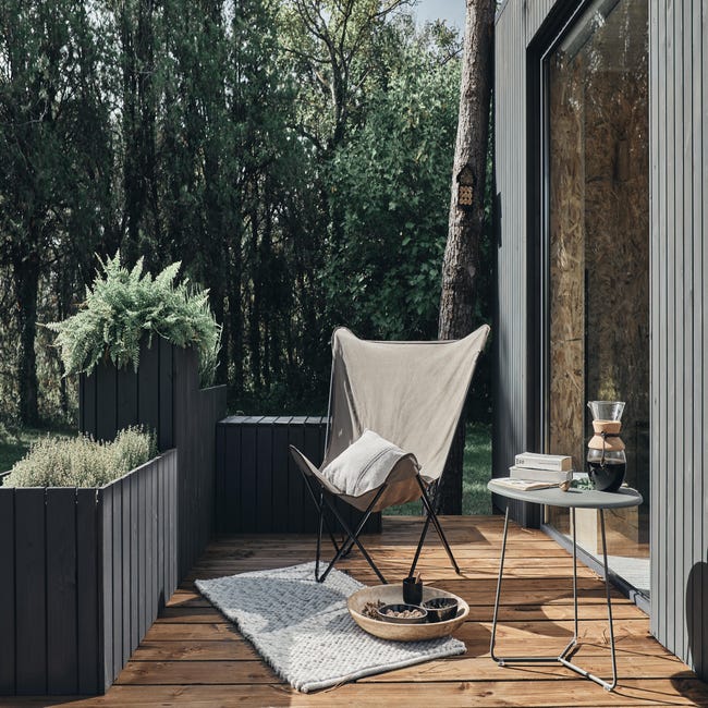Chalet en bois habitable isolé 90 mm double vitrage toit plat 23,04 m² -  Décor et Jardin