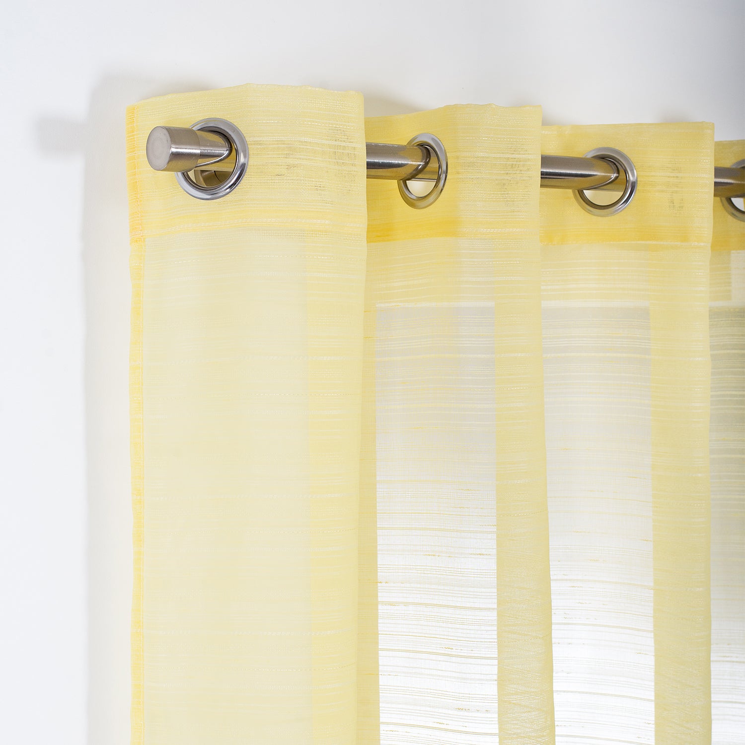 Voilage tamisant, Lium jaune moutarde l.140 x H.240 cm