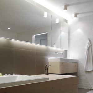 Lucide LENNERT - Spot plafond Salle de bains - LED Dim. - GU10 - 2x5W 3000K  - IP44 - Noir