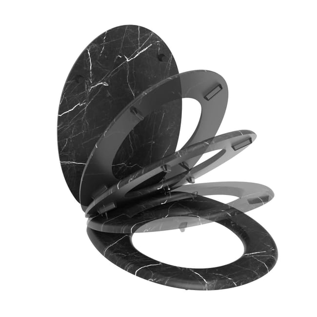 Abattant frein de chute mdf noir Leroy Merlin