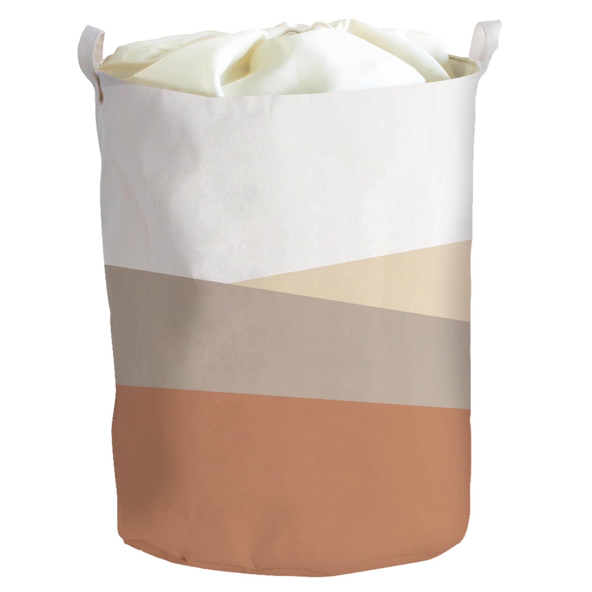 Panier Linge Pop Up Orange Et Beige L X H X P Cm Leroy Merlin