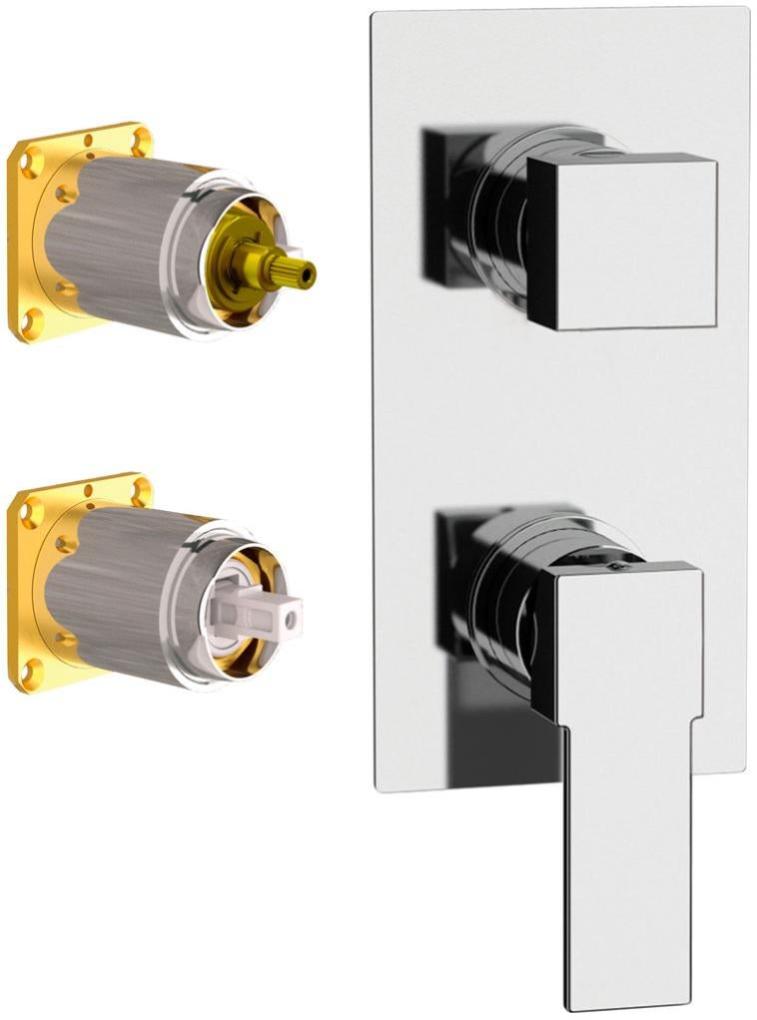 de douche encastré avec inverseur bouton manuel, REMER Q design