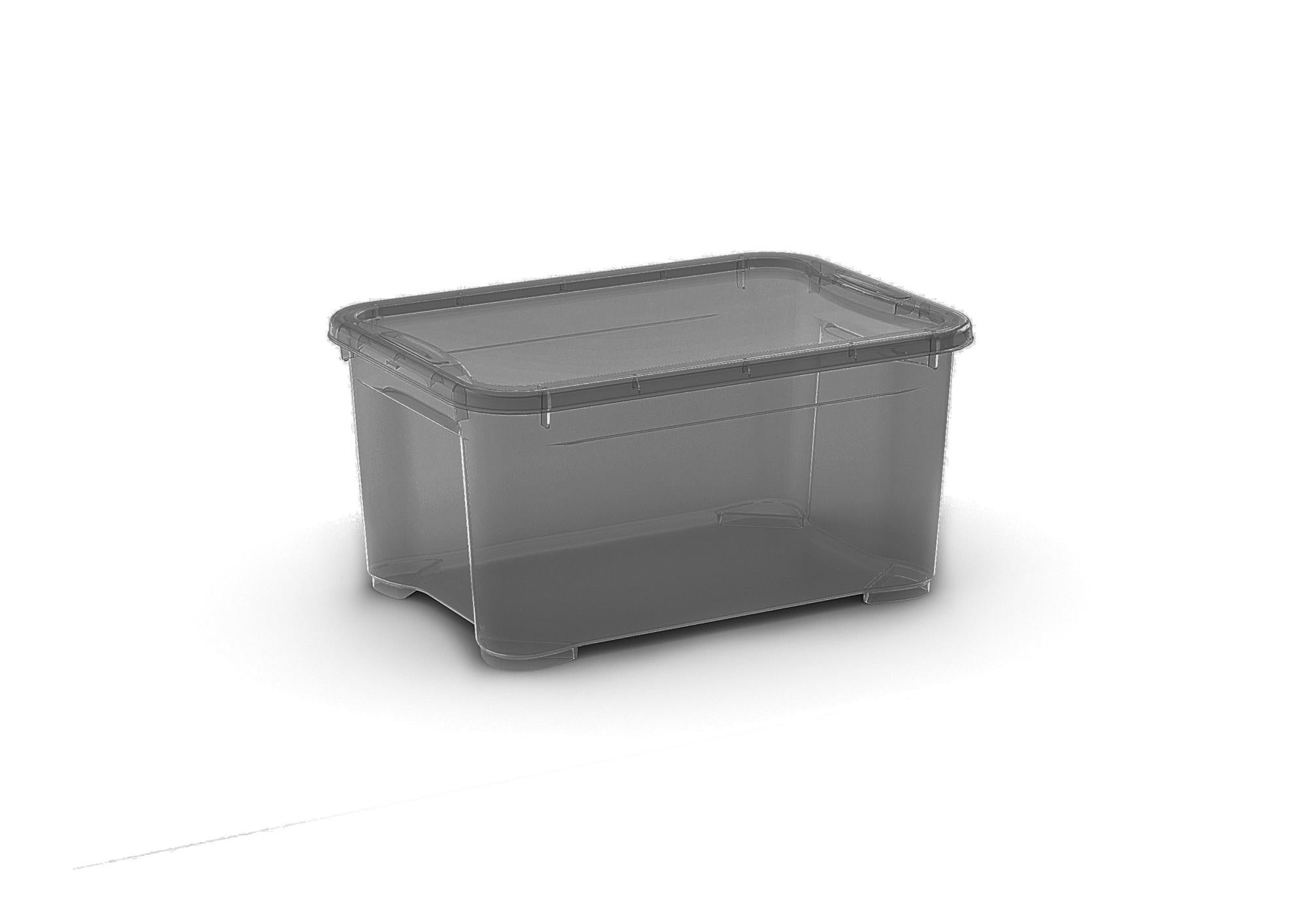 Boîte T box noir fumé l.38 x P.26.5 x H.19 cm, 14 l | Leroy Merlin