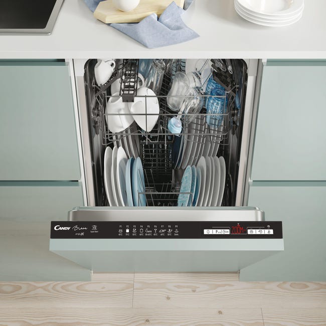 Lave vaisselle 60CM Intégrable 13 couverts Noir CANDY CDSN2D350PB - Oskab