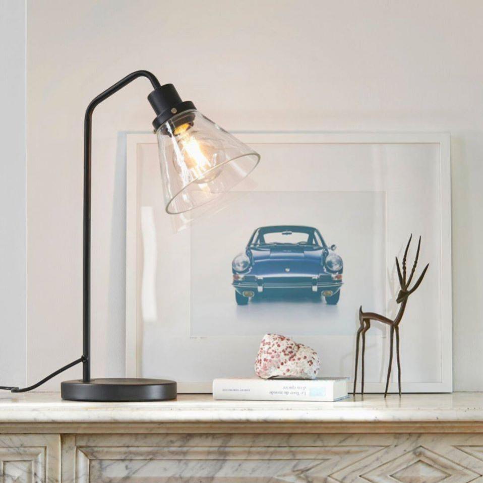 Lampe, E27 max 15WW romantique charme métal noir, COREP Jersey | Leroy