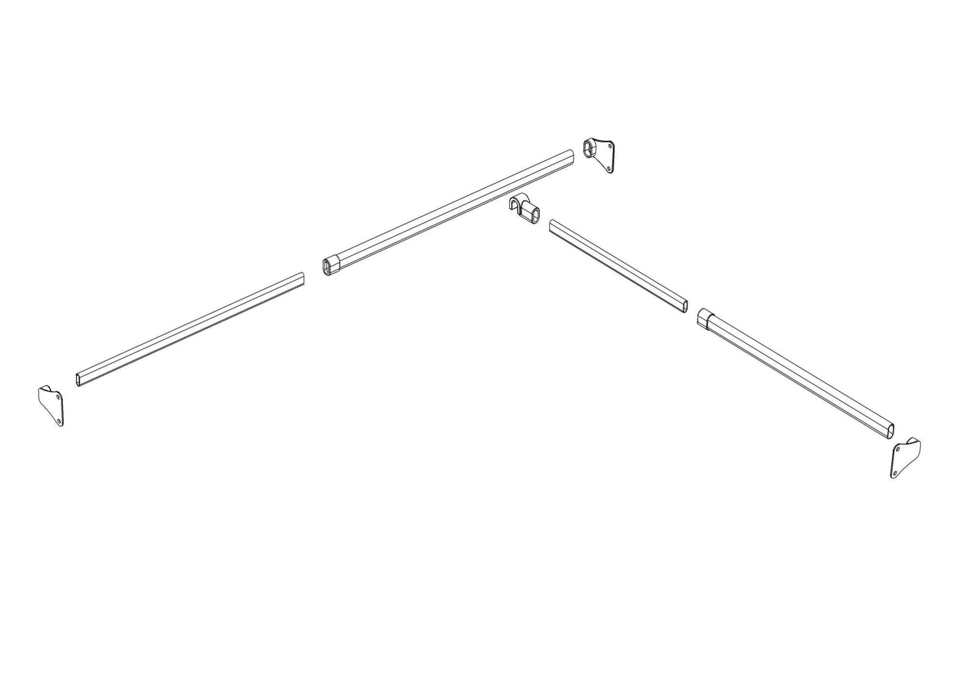 Kit barre de penderie extensible et supports chromé 0.6 m ovale Leroy