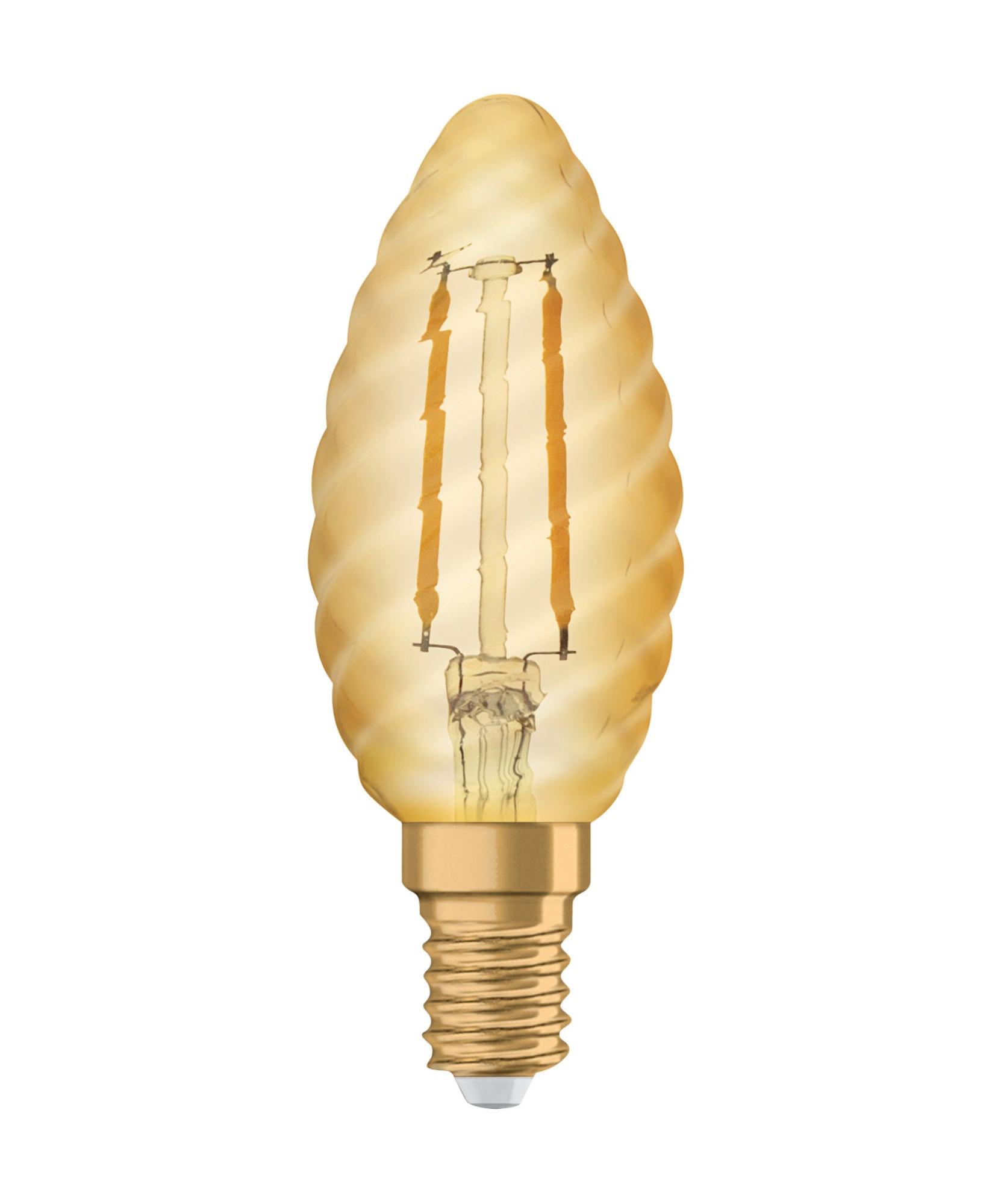 Ampoule led à filament, flamme E14, 120lm = 12W, blanc chaud, OSRAM Leroy Merlin