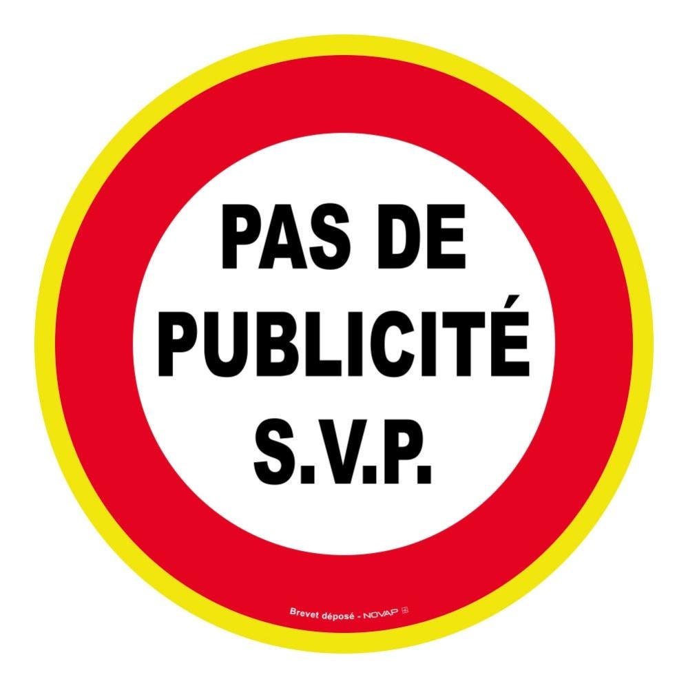 Panneau Propriété Privée Novap En Polystyrène - Ø300mm, Défense D'Entrer, Blanc - Signalisation
