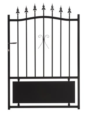 Portillon battant en acier à peindre Lude, l.100 cm x H.175 cm, noir